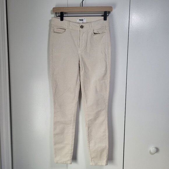 PAIGE Pants - PAIGE Womens SZ 25 Hoxton Ankle Corduroy Pants Cream